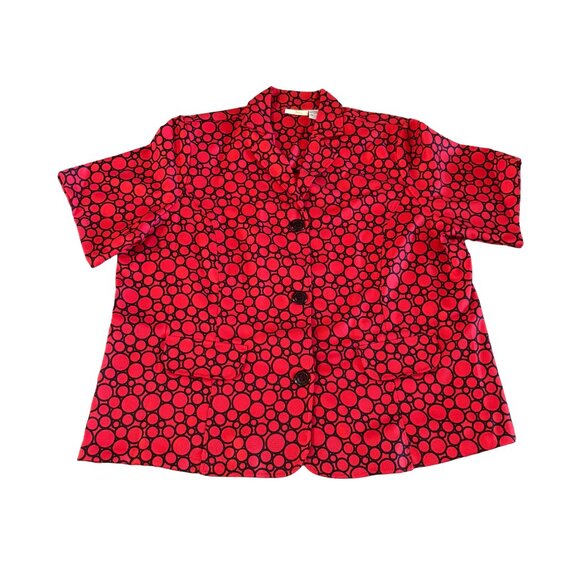 Vintage Red Jacket Top By Java Size 2X 22/24 - Picture 1 of 6